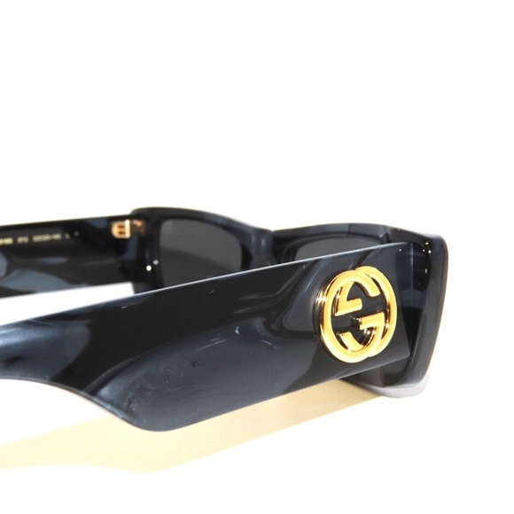 Gucci GG0516S 013 Black Gray Mirror Silver Sunglasses 0516 - Picture 4 of 6